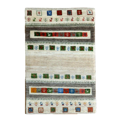 プレミアムギャッベ／ホシナマイ（カシュクリ）　123×82cm（HS-11139）