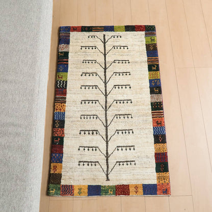 プレミアムギャッベ／ホシナマイ（カシュクリ）　130×79cm（HS-11157）