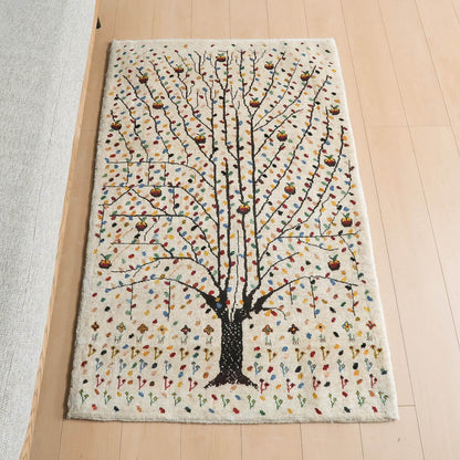 プレミアムギャッベ／ホシナマイ（リーズバフ）　137×86cm（HS-11163）