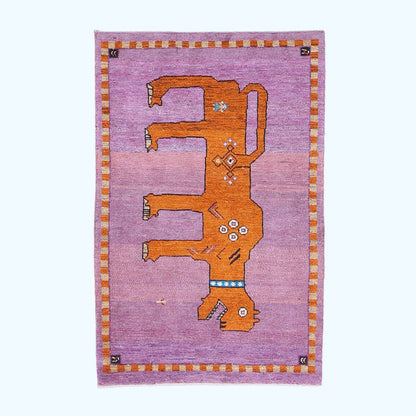 ギャッベ（ギャベ）ルリバフ　126×83cm（HS-70112）