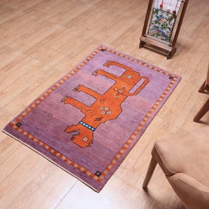 ギャッベ（ギャベ）ルリバフ　126×83cm（HS-70112）