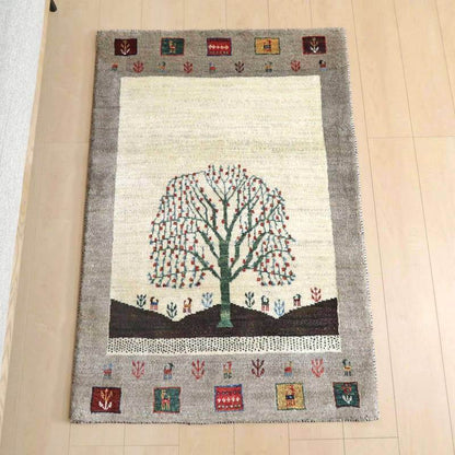 プレミアムギャッベ／ホシナマイ（カシュクリ） 129×86cm（HS-77926）