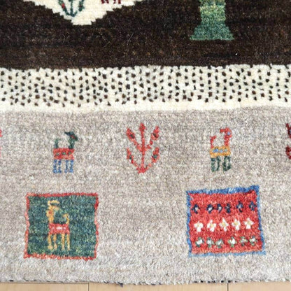 プレミアムギャッベ／ホシナマイ（カシュクリ） 129×86cm（HS-77926）