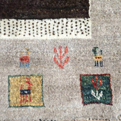 プレミアムギャッベ／ホシナマイ（カシュクリ） 129×86cm（HS-77926）