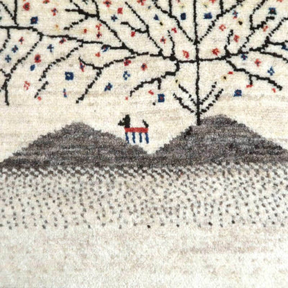 プレミアムギャッベ／ホシナマイ（カシュクリ） 133×88cm（HS-92996）