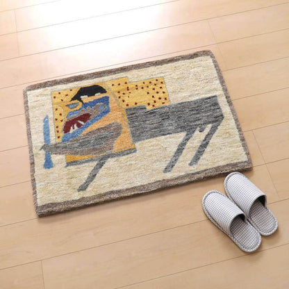 プレミアムギャッベ／ホシナマイ（カシュクリ） 87×58cm（HSS-10918）