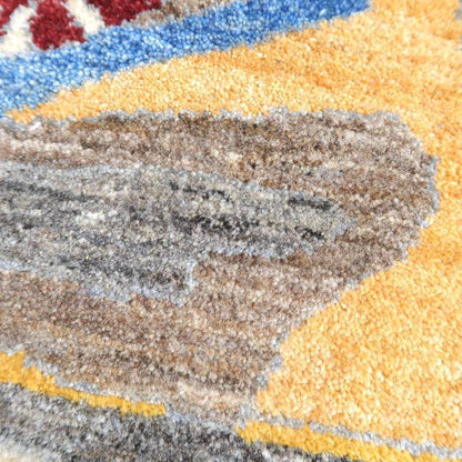 プレミアムギャッベ／ホシナマイ（カシュクリ） 87×58cm（HSS-10918）