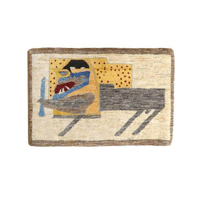 プレミアムギャッベ／ホシナマイ（カシュクリ） 87×58cm（HSS-10918）