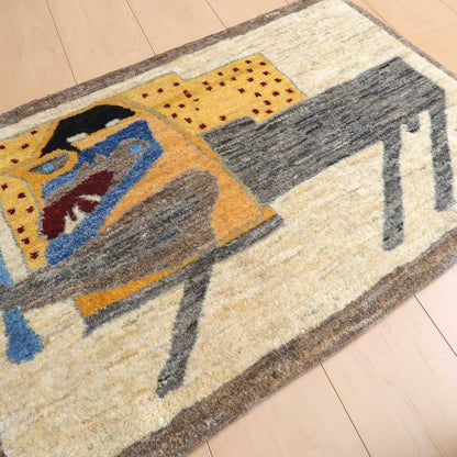 プレミアムギャッベ／ホシナマイ（カシュクリ） 87×58cm（HSS-10918）