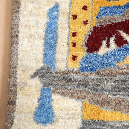 プレミアムギャッベ／ホシナマイ（カシュクリ） 87×58cm（HSS-10918）