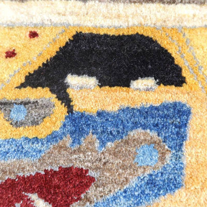 プレミアムギャッベ／ホシナマイ（カシュクリ） 87×58cm（HSS-10918）