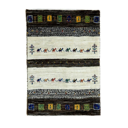 プレミアムギャッベ／ホシナマイ（カシュクリ） 91×63cm（HSS-11040）