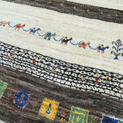 プレミアムギャッベ／ホシナマイ（カシュクリ） 91×63cm（HSS-11040）