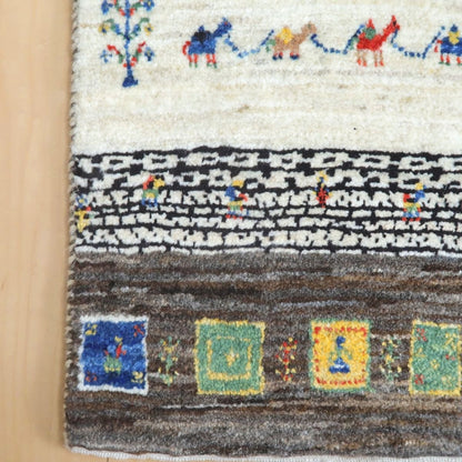 プレミアムギャッベ／ホシナマイ（カシュクリ） 91×63cm（HSS-11040）