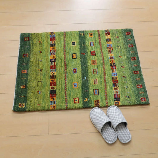 プレミアムギャッベ／ホシナマイ（カシュクリ） 97×67cm（HSS-11042）