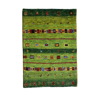 プレミアムギャッベ／ホシナマイ（カシュクリ） 97×67cm（HSS-11042）