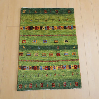 プレミアムギャッベ／ホシナマイ（カシュクリ） 97×67cm（HSS-11042）