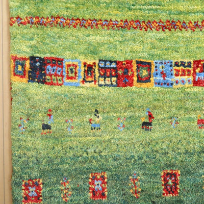 プレミアムギャッベ／ホシナマイ（カシュクリ） 97×67cm（HSS-11042）