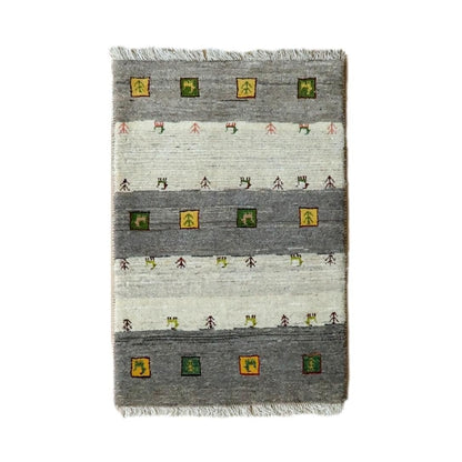 プレミアムギャッベ／ホシナマイ（カシュクリ） 90×61cm（HSS-11047）