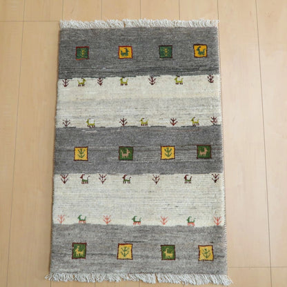 プレミアムギャッベ／ホシナマイ（カシュクリ） 90×61cm（HSS-11047）