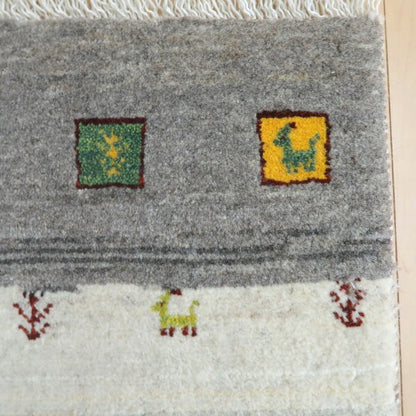 プレミアムギャッベ／ホシナマイ（カシュクリ） 90×61cm（HSS-11047）