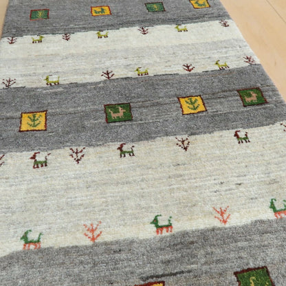 プレミアムギャッベ／ホシナマイ（カシュクリ） 90×61cm（HSS-11047）