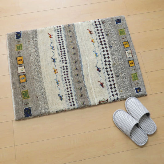 プレミアムギャッベ／ホシナマイ（カシュクリ） 86×62cm（HSS-11048）