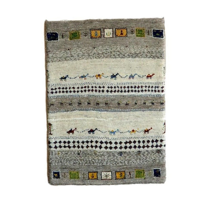 プレミアムギャッベ／ホシナマイ（カシュクリ） 86×62cm（HSS-11048）