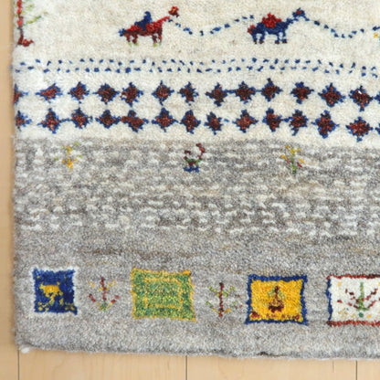 プレミアムギャッベ／ホシナマイ（カシュクリ） 86×62cm（HSS-11048）