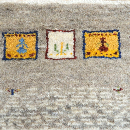 プレミアムギャッベ／ホシナマイ（カシュクリ） 86×62cm（HSS-11048）