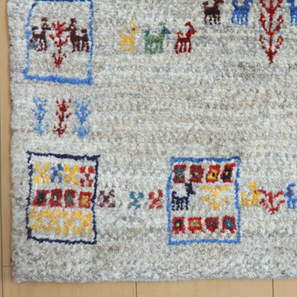 プレミアムギャッベ／ホシナマイ（カシュクリ） 91×59cm（HSS-11049）