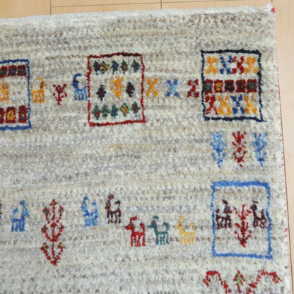 プレミアムギャッベ／ホシナマイ（カシュクリ） 91×59cm（HSS-11049）