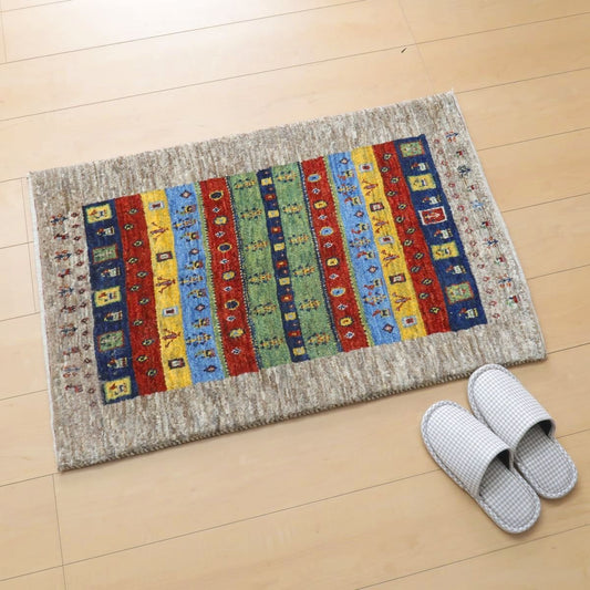 プレミアムギャッベ／ホシナマイ（カシュクリ） 93×61cm（HSS-11050）