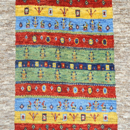 プレミアムギャッベ／ホシナマイ（カシュクリ） 93×61cm（HSS-11050）