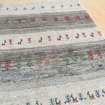 プレミアムギャッベ／ホシナマイ（カシュクリ） 84×62cm（HSS-11051）