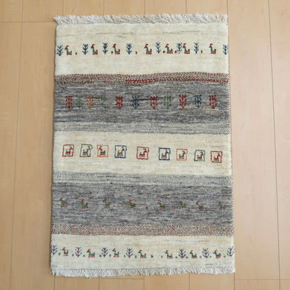 プレミアムギャッベ／ホシナマイ（カシュクリ） 87×63cm（HSS-11052）