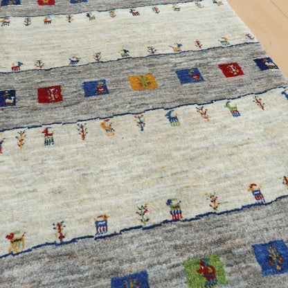 プレミアムギャッベ／ホシナマイ（カシュクリ） 98×65cm（HSS-11054）