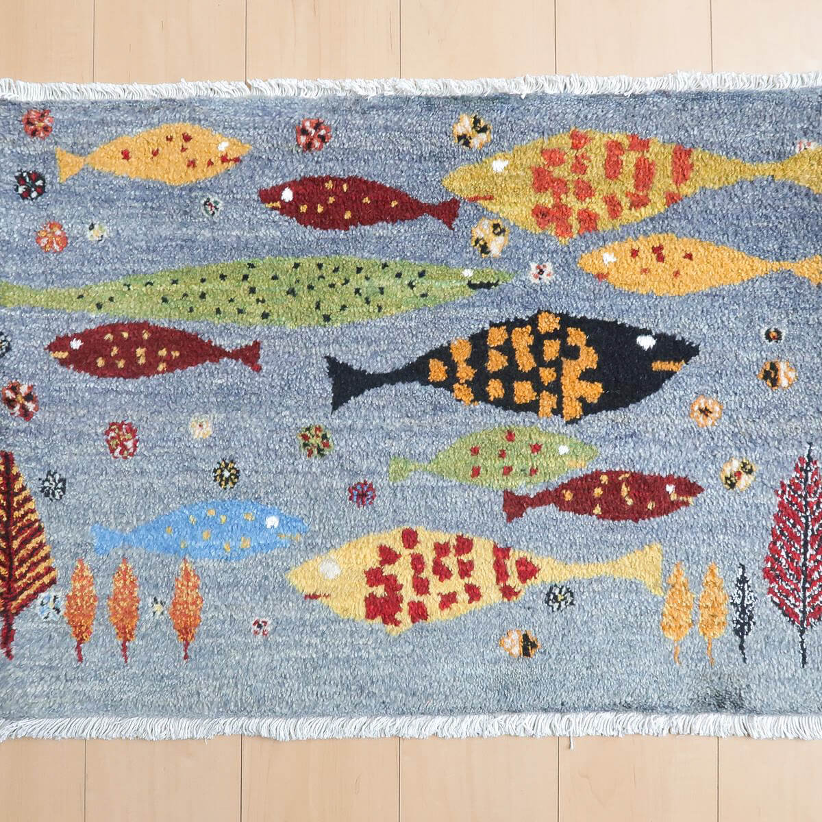 ギャッベ（ルリバフ）　87×60cm（HSS-11167）