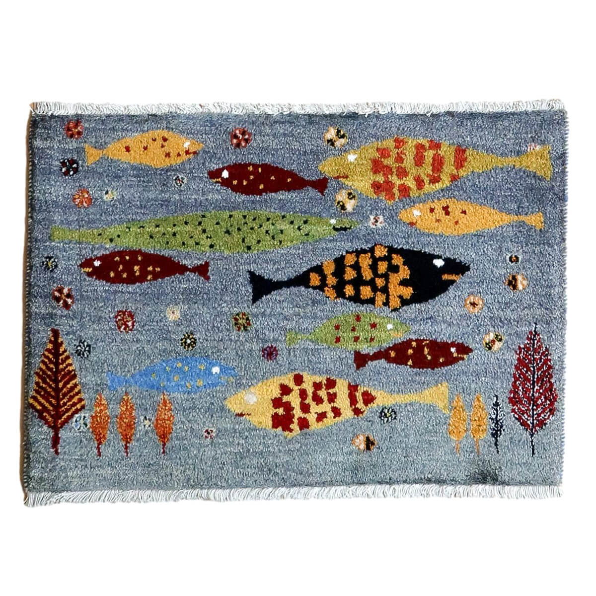 ギャッベ（ルリバフ）　87×60cm（HSS-11167）