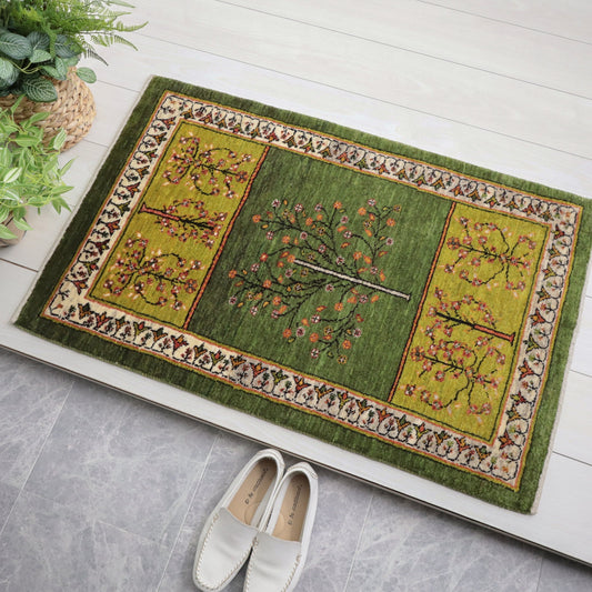 ギャッベ（ルリバフ）　99×63cm（HSS-11802）