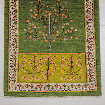 ギャッベ（ルリバフ）　99×63cm（HSS-11802）