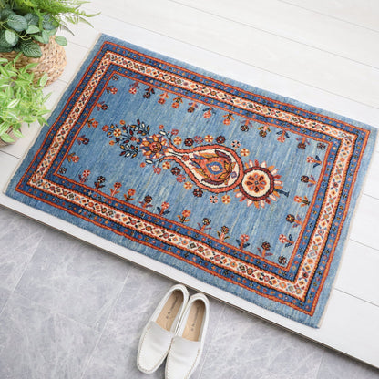 ギャッベ（ルリバフ）　101×66cm（HSS-11804）