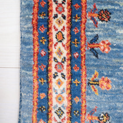 ギャッベ（ルリバフ）　101×66cm（HSS-11804）