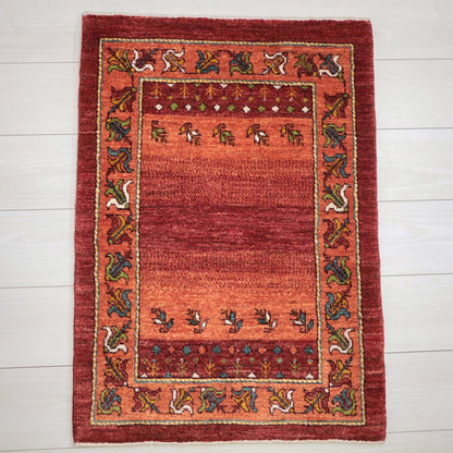 ギャッベ（ルリバフ）　87×61cm（HSS-11813）