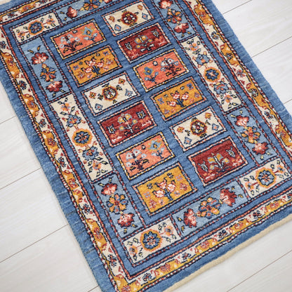 ギャッベ（ルリバフ）　88×61cm（HSS-11817）