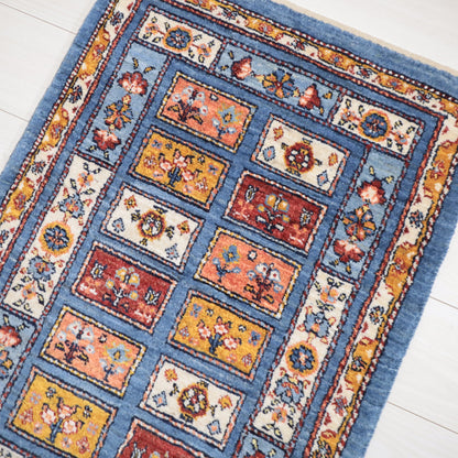 ギャッベ（ルリバフ）　88×61cm（HSS-11817）