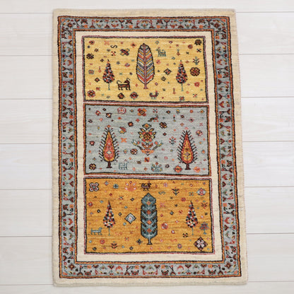 ギャッベ（ルリバフ）　93×63cm（HSS-11818）