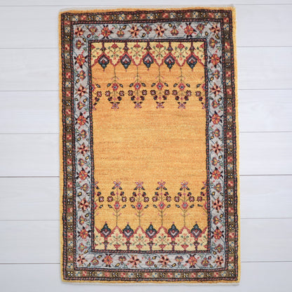 ギャッベ（ルリバフ）　99×62cm（HSS-11823）