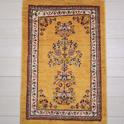 ギャッベ（ルリバフ）　100×66cm（HSS-11827）