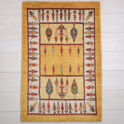 ギャッベ（ルリバフ）　95×62cm（HSS-11830）